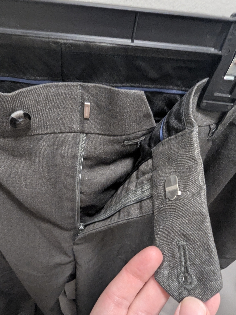 Men's Classic Gray Dress Pants - Tailored Fit - Picture 2 of 5